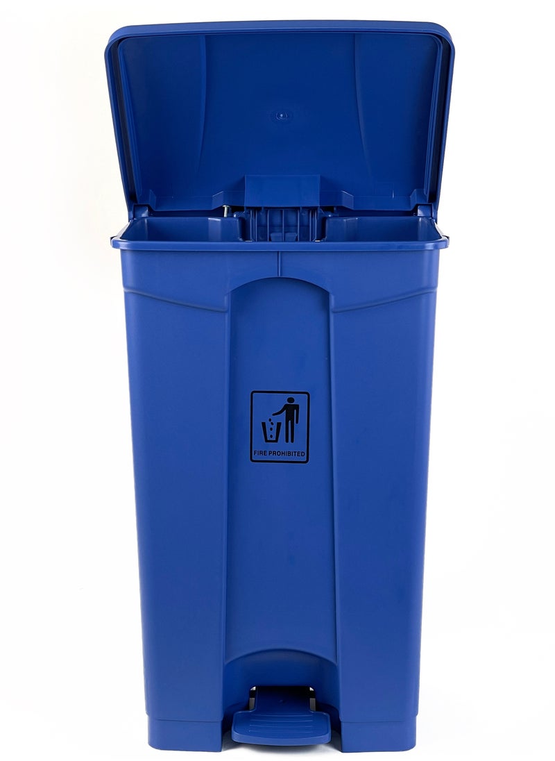 Generic - Step Trash Bin | Plastic Matte Finish | Functional Waste & Garbage Waste Bin | Suitable For Homes, Villas, Large Areas & Communal Spaces | Blue | 87 Liters - Image 1