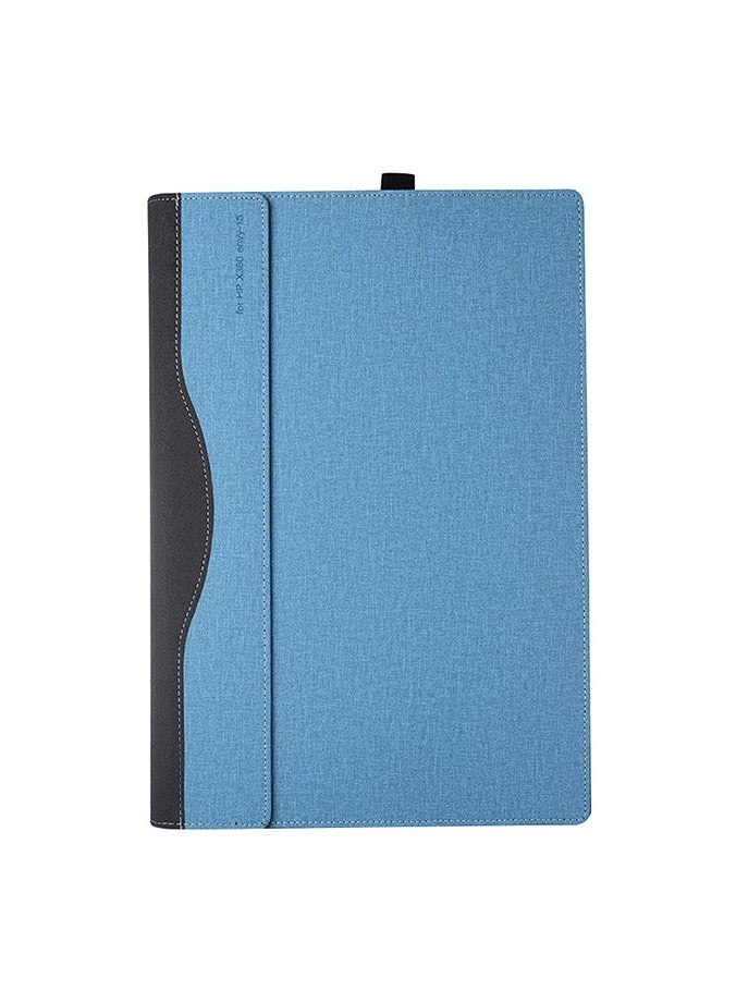 عام غطاء متوافق مع لاب توب إتش بي سبكتر إكس 360 2 في 1 مقاس 14 إنش طراز 14-eu و14t-eu - حافظة واقية من جلد PU مع حامل تبريد قابل للطي
