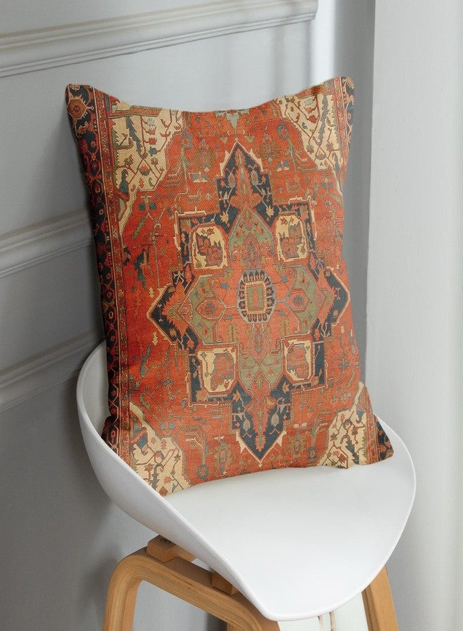 Sanwarm Throw Pillow Covers Home Decor Set of 4 Pillow Cases Decorative 20 x 20 Inches Cushion Couch Sofa Pillowcases Turkey Kilim Ancient Antique - Image 2