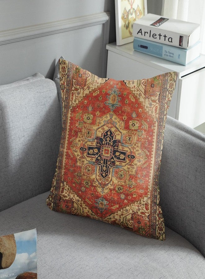 Sanwarm Throw Pillow Covers Home Decor Set of 4 Pillow Cases Decorative 20 x 20 Inches Cushion Couch Sofa Pillowcases Turkey Kilim Ancient Antique - Image 3