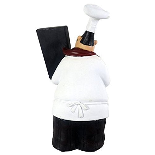 KiaoTime 98915HB Italian Chef Figurines Kitchen Decor with Chef Chalkboard Counter Top Chef Figurine Collectible Kitchen Chef Decor Statue - Image 2
