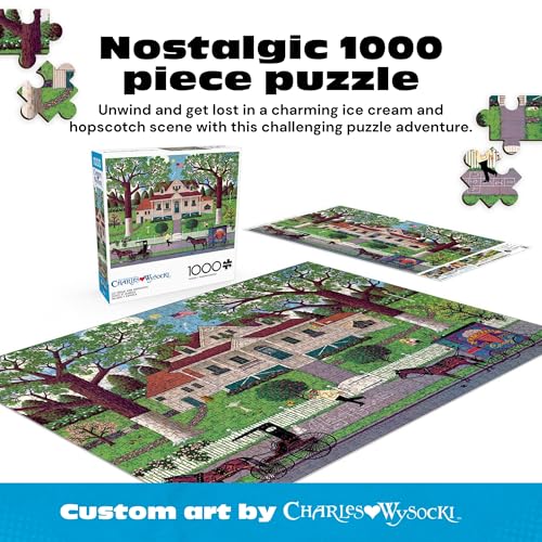 Buffalo Games Ice Cream and Hopscotch Jigsaw Puzzle 1000 Piece Puzzle for Adults Classic Americana Art by Charles Wysocki - Image 5