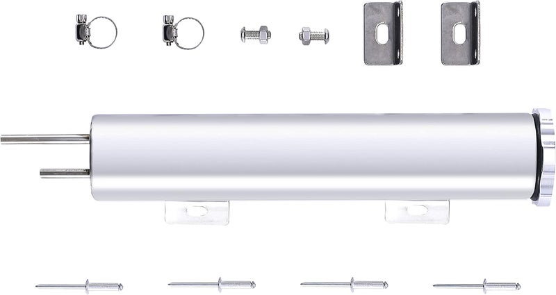 FGJQEFG 2 x 10 Inches Universal Radiator Coolant Overflow Tank Bottle Catch Can - Polished Stainless Steel with Twist Cap, 14 Ounces - Image 1