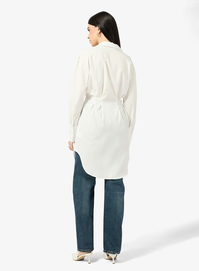 ELLA Longline Button Down Shirt - Image 2