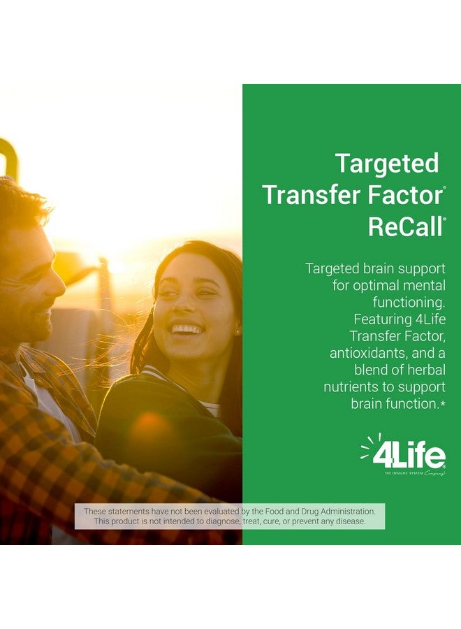 4life 4Life Transfer Factor Recall - Supports Brain Health, Memory and Learning with Ginkgo Biloba, Bacopa Monnieri and Huperzia - 90 Veggie Capsules - Image 4