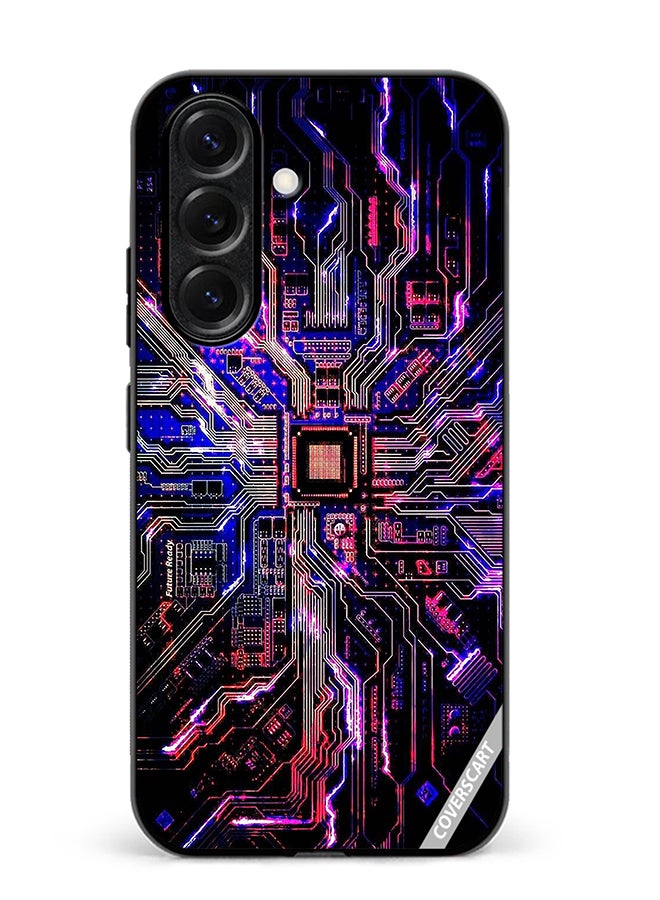 VR CREATIVE Protective Case Cover For Samsung Galaxy S25 Plus Techno Color Design Multicolour