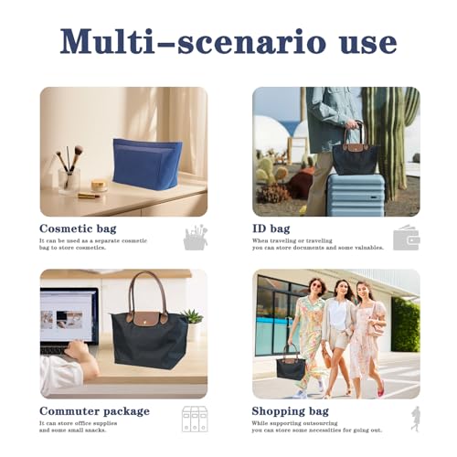 Lckaey Purse Organizer Insert for Longchamp Le Pliage Handbags Insert Felt Organizer1014navyblue-L - Image 5