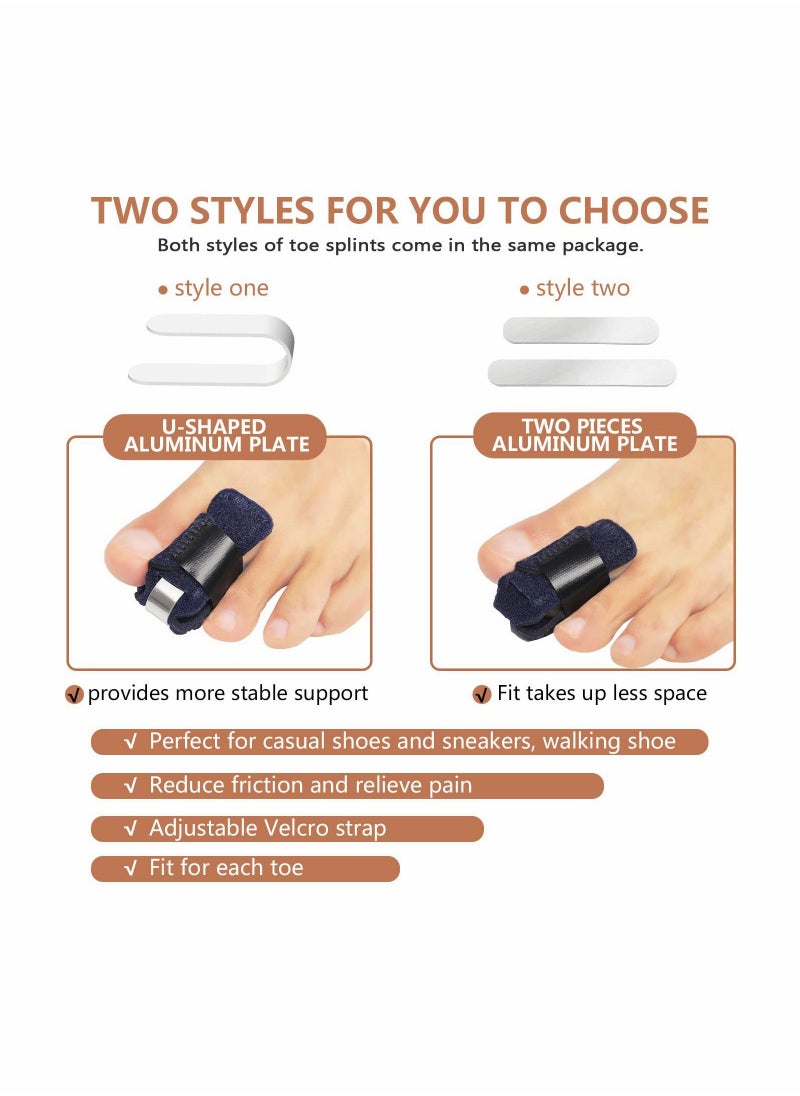 Excefore - 1 Pair Toe Splint Toe Corrector Brace, Toe Straightener for Hammer Toe, Crooked Toe, Mallet Toe, Bent Toe, Claw Toe, Toe Wrap to Align and Support Broken Toe, Fits Women and Men(One Size) - Image 1