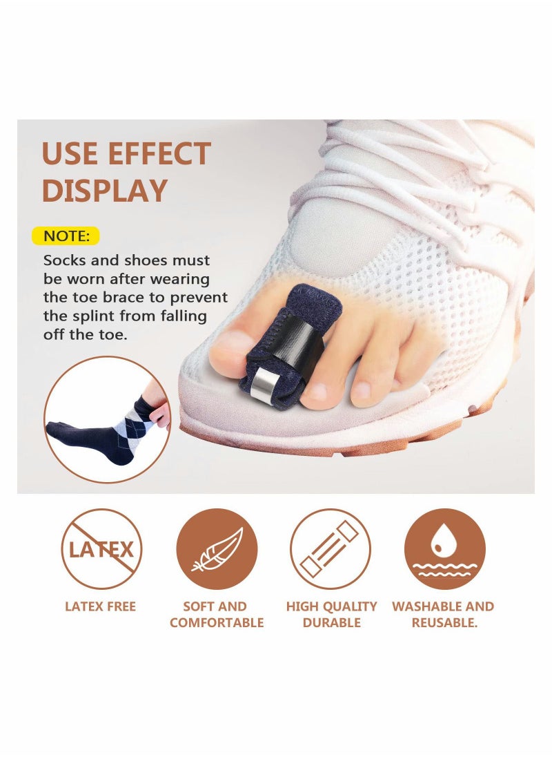 Excefore - 1 Pair Toe Splint Toe Corrector Brace, Toe Straightener for Hammer Toe, Crooked Toe, Mallet Toe, Bent Toe, Claw Toe, Toe Wrap to Align and Support Broken Toe, Fits Women and Men(One Size) - Image 1