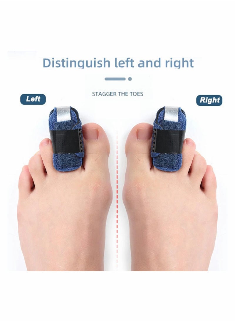 Excefore - 1 Pair Toe Splint Toe Corrector Brace, Toe Straightener for Hammer Toe, Crooked Toe, Mallet Toe, Bent Toe, Claw Toe, Toe Wrap to Align and Support Broken Toe, Fits Women and Men(One Size) - Image 1