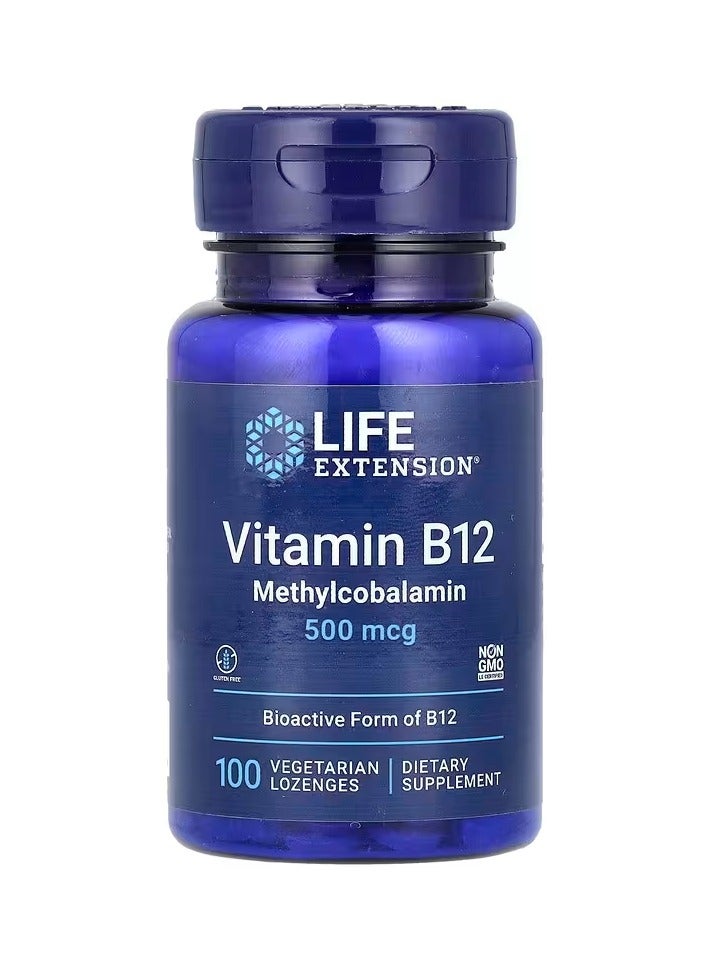 Vitamin B12 Methylcobalamin 500 mcg 100 Vegetarian Lozenges