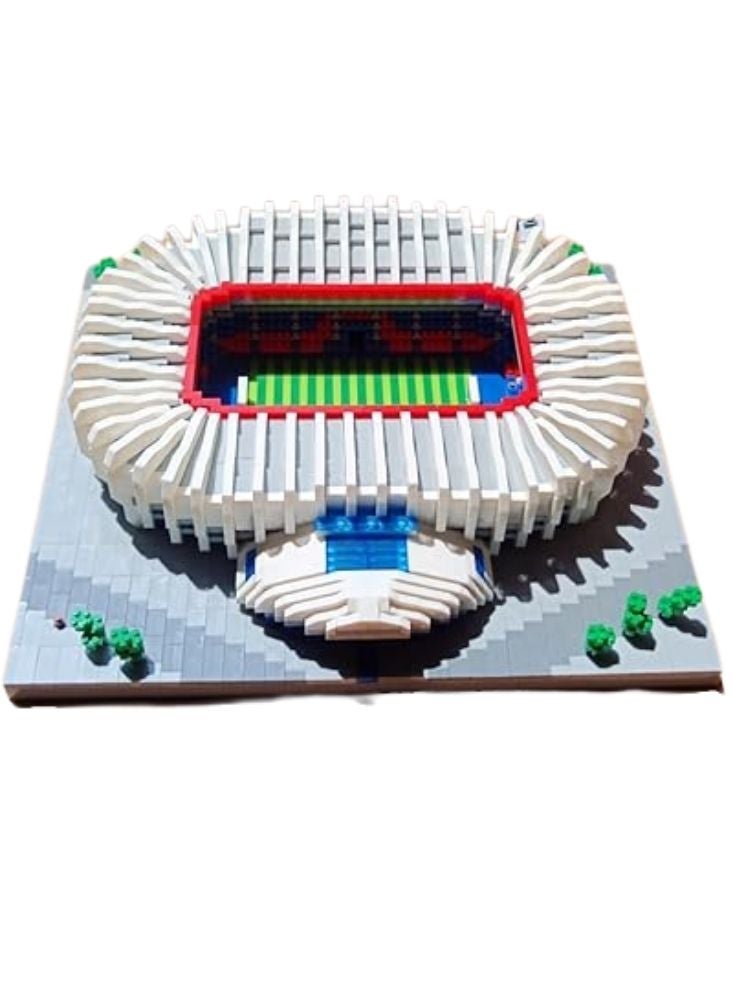 بريميم نموذج مكعبات بناء ملعب كامب نو لكرة القدم – مجموعة بناء ملعب رياضي واسع النطاق، مكعبات متطابقة بدقة، هيكل متين، تصميم جاهز للعرض - Image 3