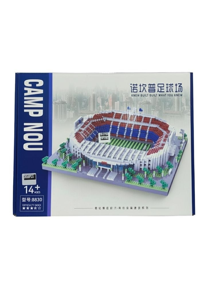 بريميم نموذج مكعبات بناء ملعب كامب نو لكرة القدم – مجموعة بناء ملعب رياضي واسع النطاق، مكعبات متطابقة بدقة، هيكل متين، تصميم جاهز للعرض - Image 5