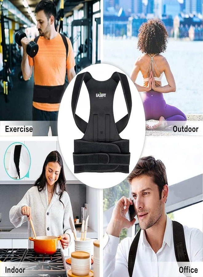 EASEFIT حزام EASEFIT لتصحيح وضعية الجسم للرجال والنساء | دعم للعمود الفقري لتخفيف آلام الظهر، ومحاذاة الكتفين، وتحسين وضعية الجسم | مقاس واحد يناسب الجميع | صنع في الهند - Image 4