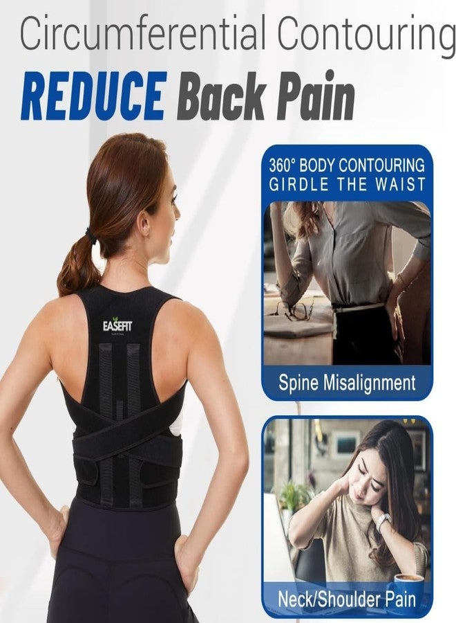 EASEFIT حزام EASEFIT لتصحيح وضعية الجسم للرجال والنساء | دعم للعمود الفقري لتخفيف آلام الظهر، ومحاذاة الكتفين، وتحسين وضعية الجسم | مقاس واحد يناسب الجميع | صنع في الهند - Image 3