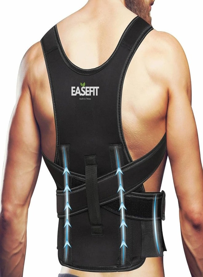 EASEFIT حزام EASEFIT لتصحيح وضعية الجسم للرجال والنساء | دعم للعمود الفقري لتخفيف آلام الظهر، ومحاذاة الكتفين، وتحسين وضعية الجسم | مقاس واحد يناسب الجميع | صنع في الهند - Image 1