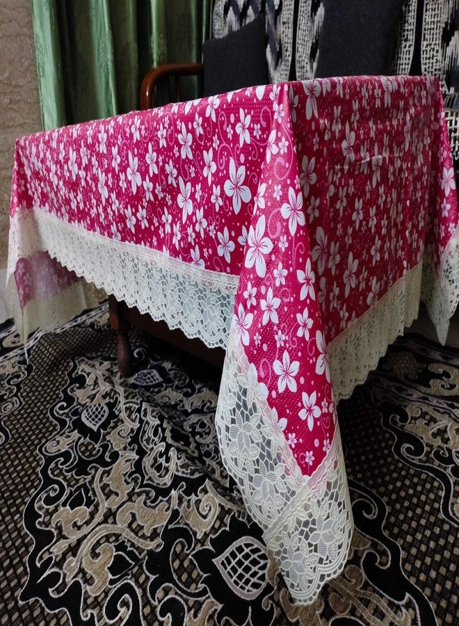 Mopak Decor غطاء طاولة وسطية من موباك ديكور ثلاثي الأبعاد، مقاس متوسط، من 2 إلى 4 مقاعد، 40 × 60 سم، غطاء مستطيل مطبوع مع دانتيل - (مارون ميني) - Image 4