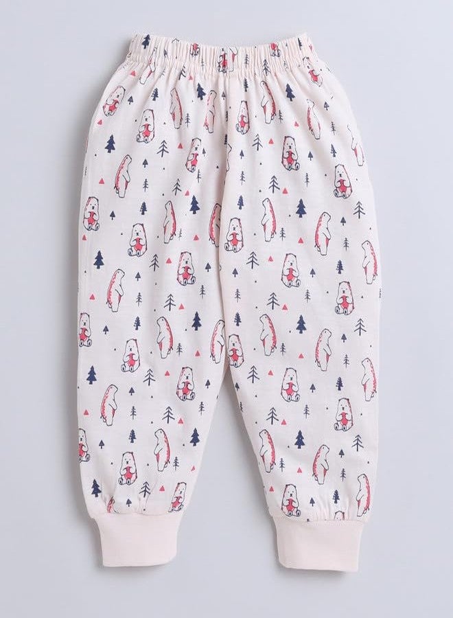 BUMZEE Peach Baby Boys Full Sleeves Jabla & Pyjama Set Age - 0-3 Months (Peb9555B-pch) - Image 4