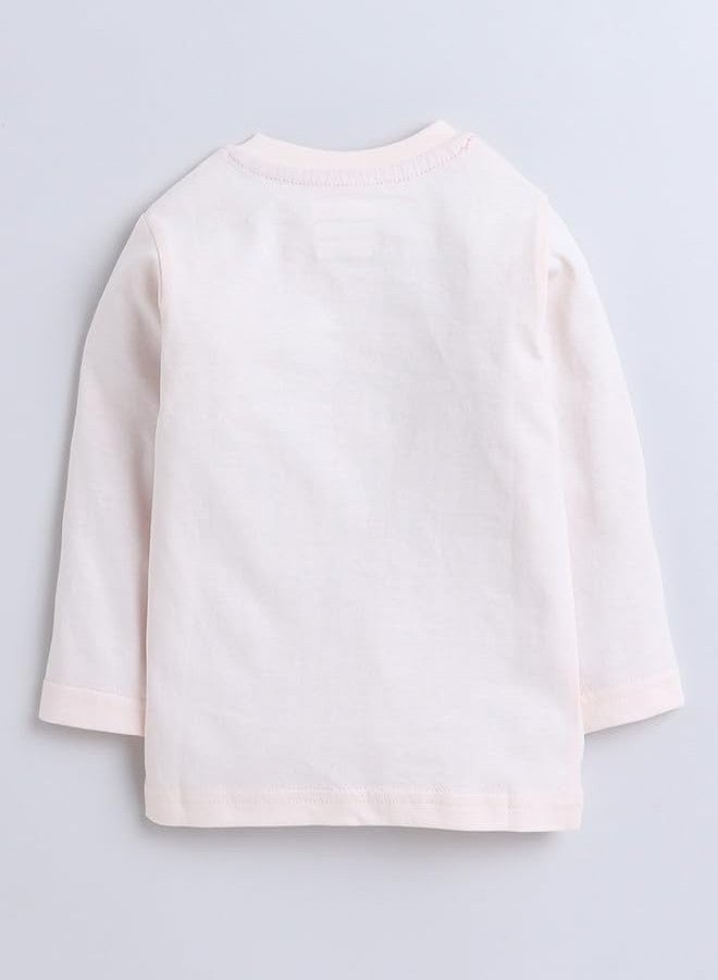 BUMZEE Peach Baby Boys Full Sleeves Jabla & Pyjama Set Age - 0-3 Months (Peb9555B-pch) - Image 3