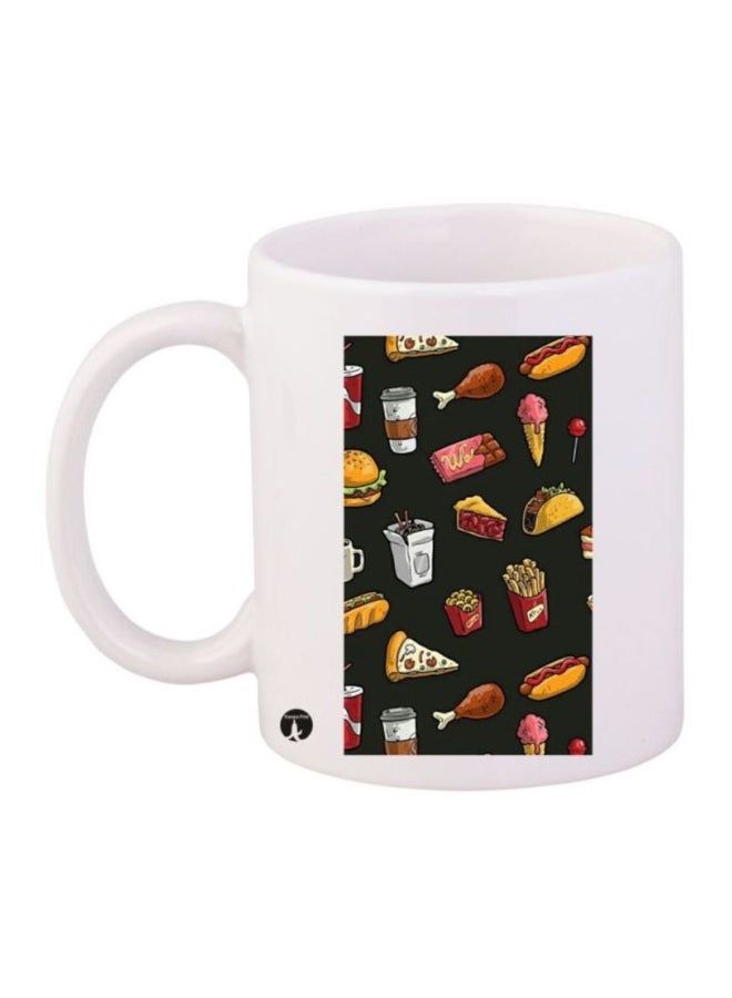 RKN Food Printed Mug White/Black/Red - Image 1