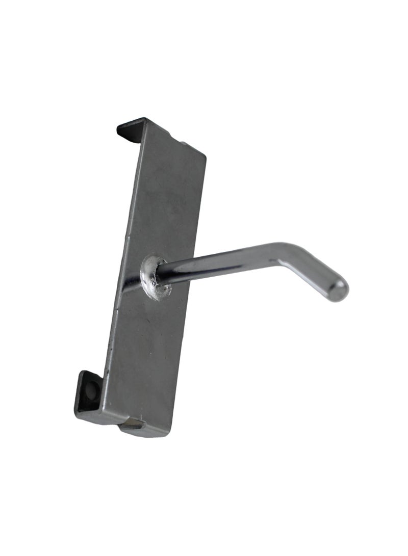 ROBUSTLINE Silver Jali Display Hook – Heavy-Duty Metal Hanging Hook for Mesh Panels & Gridwall Displays – Ideal for Retail, Exhibitions & Home Organization 2x6 