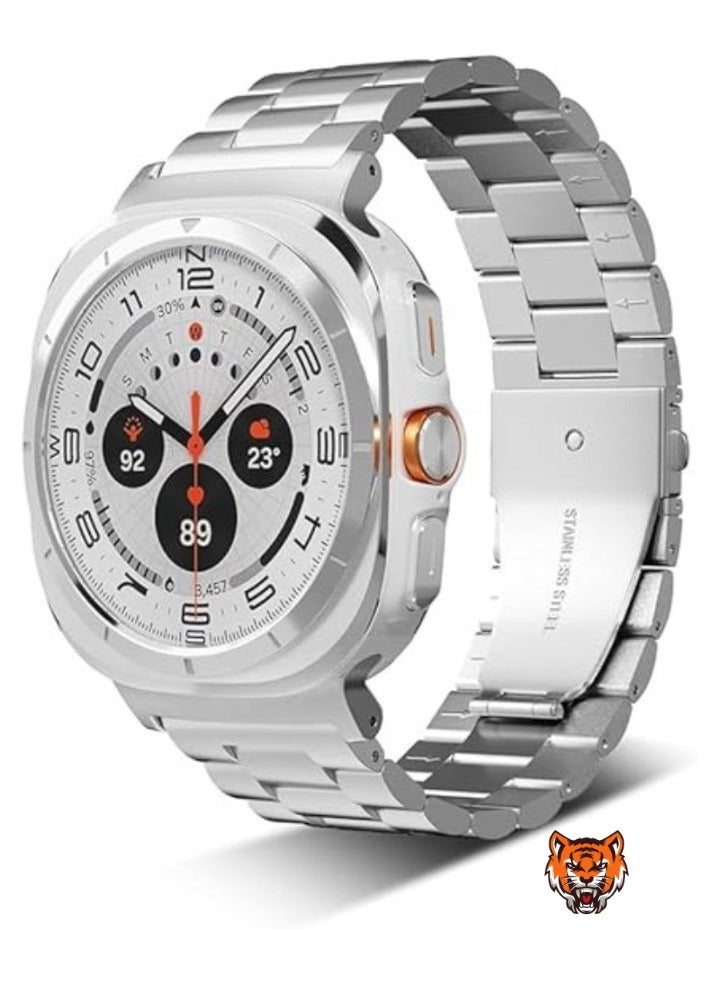 TIGER Metal Band Watch Ultra – Premium Stainless Steel Adjustable Strap for Watch 7 Ultra 47mm (2024), Durable & Stylish Replacement Band for Men & Women - Image 1