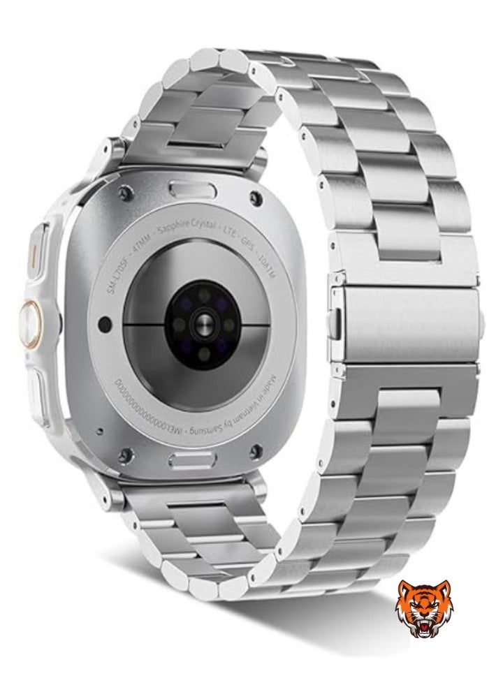 TIGER Metal Band Watch Ultra – Premium Stainless Steel Adjustable Strap for Watch 7 Ultra 47mm (2024), Durable & Stylish Replacement Band for Men & Women - Image 2