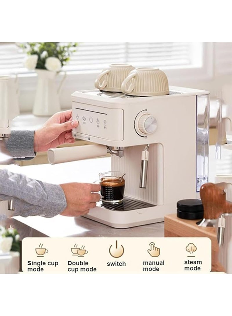 GT-Wheel Coffee Maker 20 Bar 850W Automatic Mini Coffee Machine with Portafilter 92℃ Smart 3 Level Adjustable Steam for Latte Art Espresso - Image 3