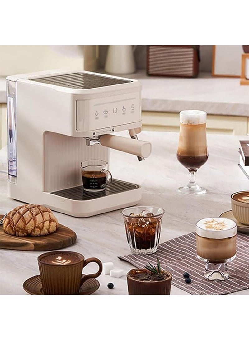 GT-Wheel Coffee Maker 20 Bar 850W Automatic Mini Coffee Machine with Portafilter 92℃ Smart 3 Level Adjustable Steam for Latte Art Espresso - Image 4