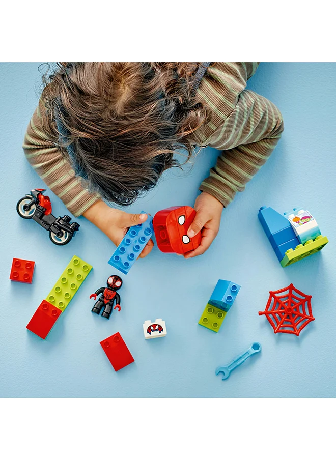 LEGO Duplo Marvel Spin’S Motorcycle Adventure Fantasy Playset Based On Spidey And His Amazing Friends Tv Show, Build-And-Rebuild Preschoolers' Learning Toy With Wheels For Ages 2 Plus 10424 (24 Pieces)