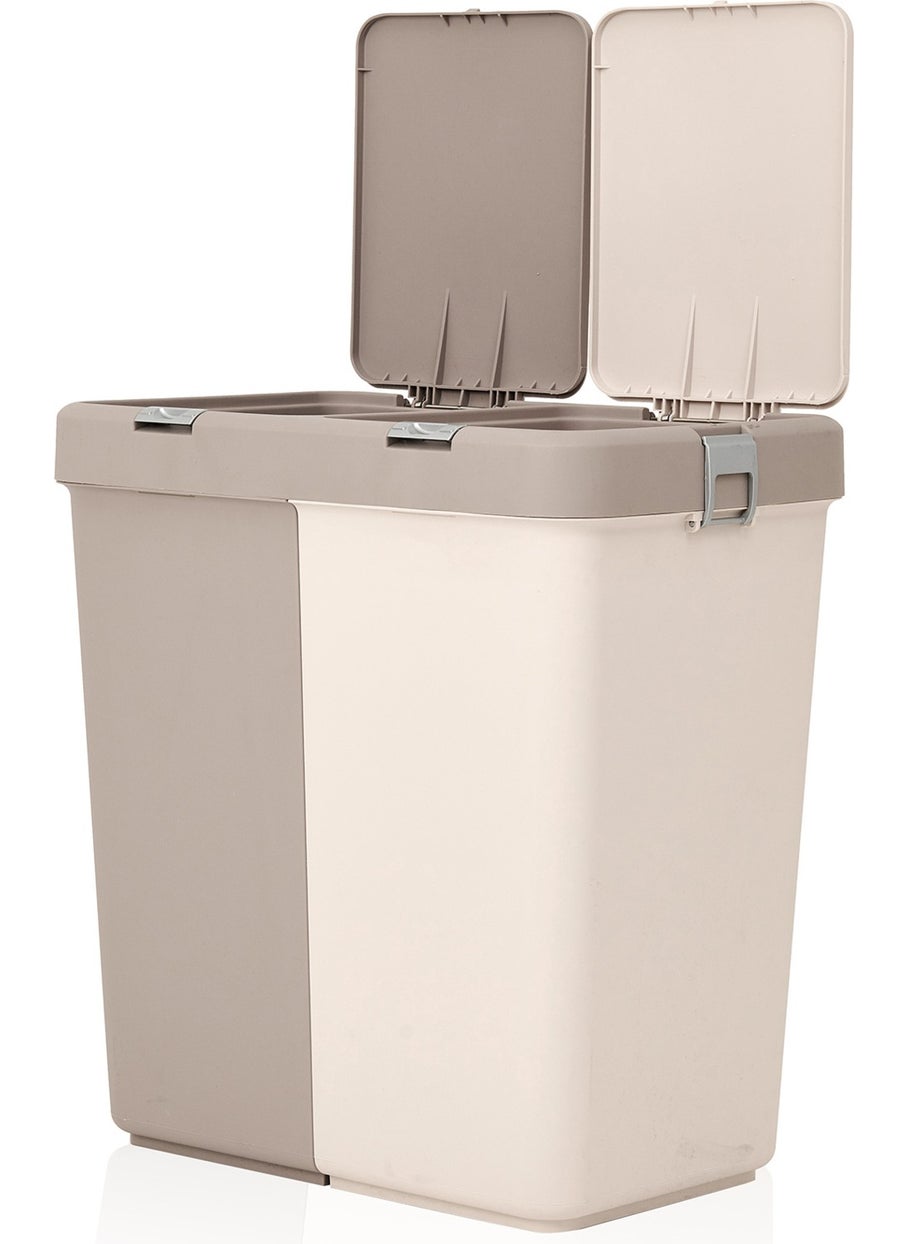 Motek - Duo Laundry Laundry Basket - Beige - 80 lt - Image 1