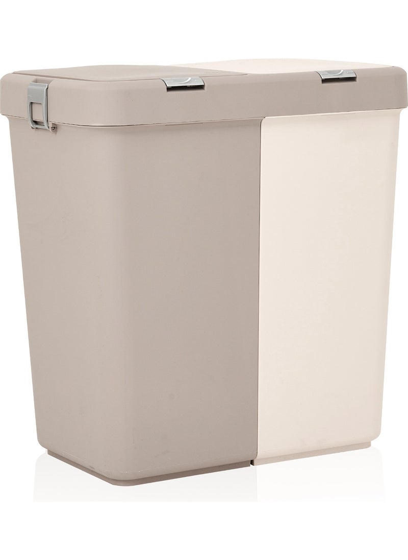 Motek - Duo Laundry Laundry Basket - Beige - 80 lt - Image 1