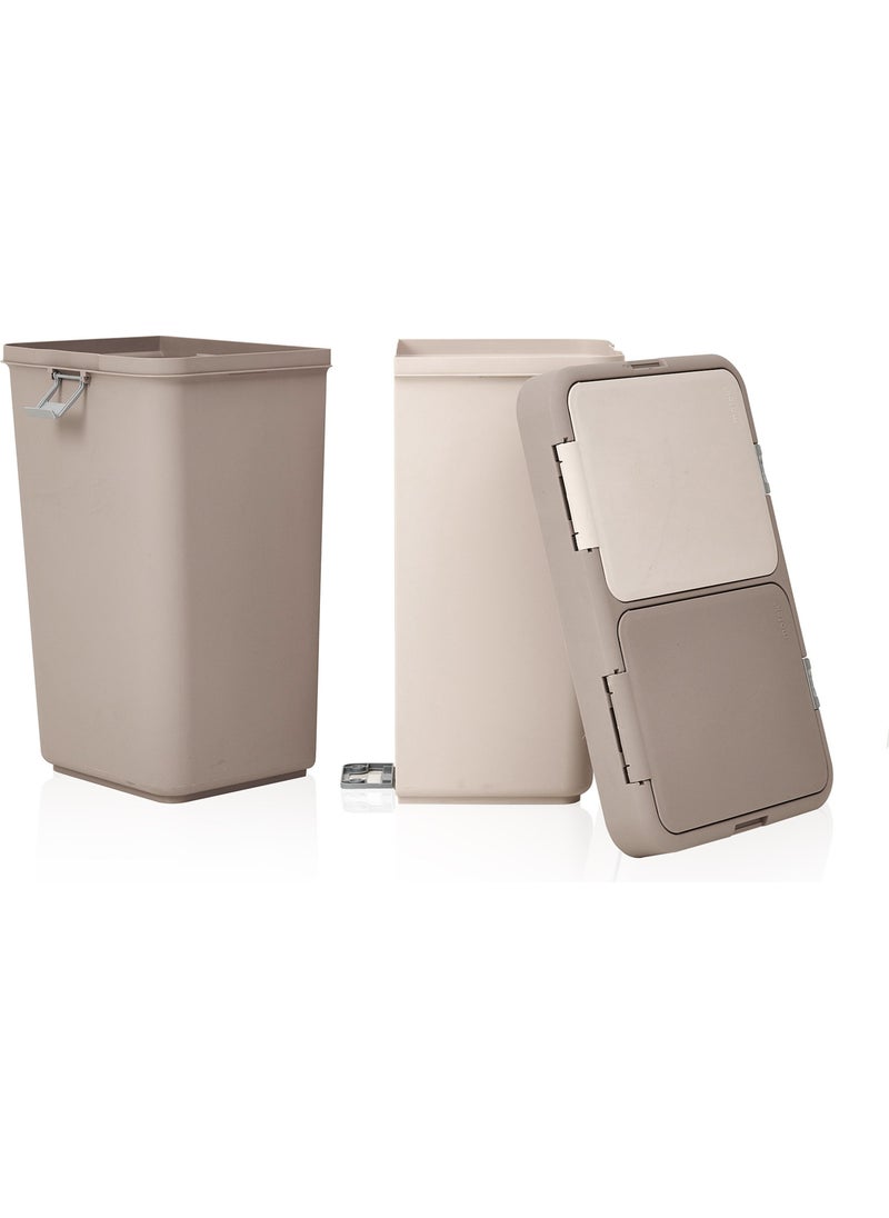 Motek - Duo Laundry Laundry Basket - Beige - 80 lt - Image 1