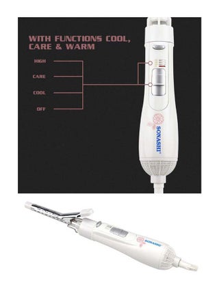 4in1 Hair Styler With Detachable Thermal Brush Curler Clip And Big Roller Brush  HighCareCoolOff  Adjustable Settongs 360 Degree Swivel Cord With Hanging Function  SHS-2086 White 32cm - view 5