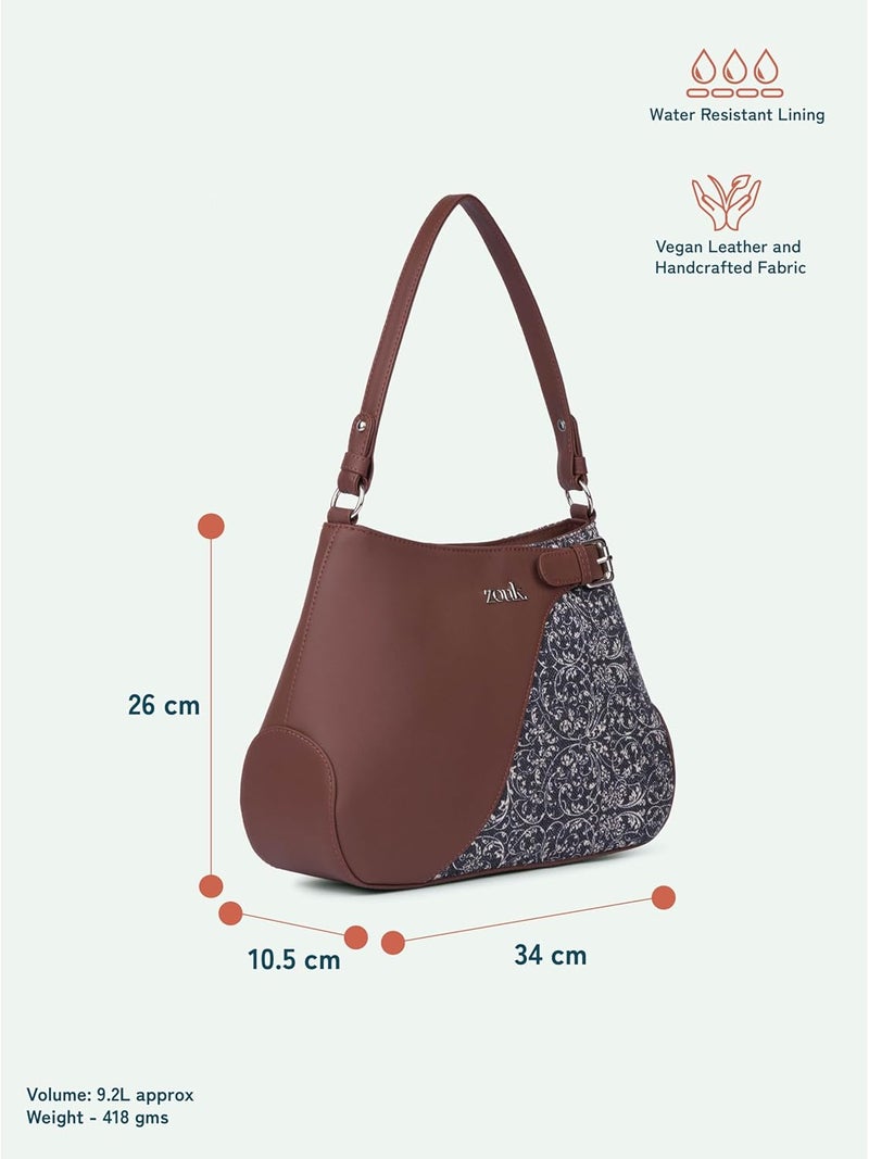 ZOUK حقيبة إيرا | حقيبة يد أنيقة للنساء | حقيبة كتف فاخرة للنساء | عصرية | حقائب سيدات فاخرة | محفظة صغيرة للمناسبات | مقاومة للماء | ويف بيتش - Image 4