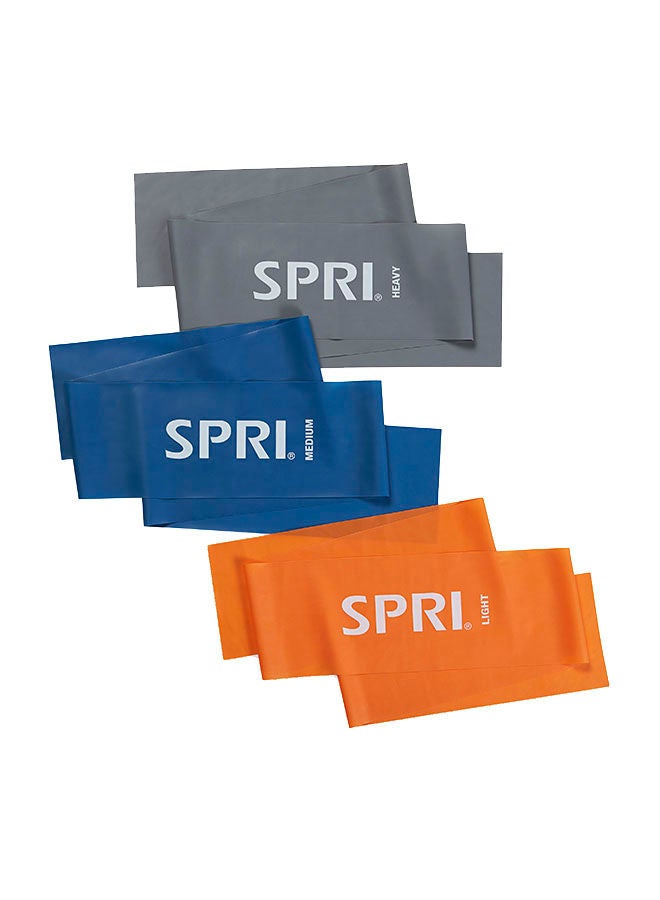 SPRI Flat Bands 3-Pack  Resistance Band Kit With Light, Medium & Heavy Levels  Strength Training, Flexibility & Full-Body Workout - Image 1