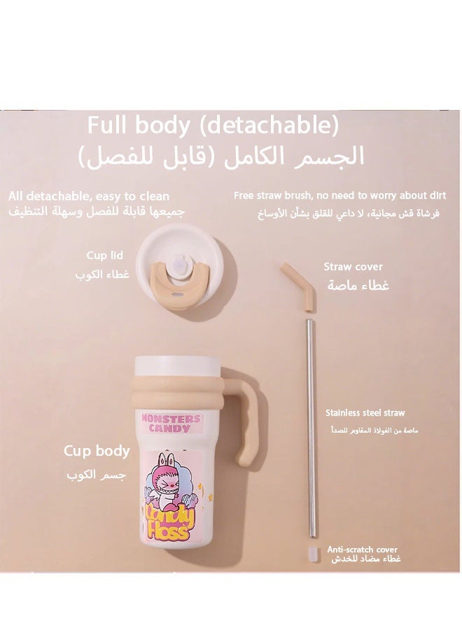 Bukela Laboob Stainless Steel Insulated Bottle - Vacuum Insulated Water Bottle for Home, Office or Car, Reusable, with Straw, Leak-Proof, Flip to Keep Cold for 12 Hours or Ice for 2 Days, 30 Ounces - Image 2