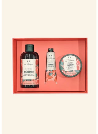 Strawberry Essentials Gift Set – Shower Gel (250 Ml) And Body Yogurt (200 Ml) And Hand Cream (30 Ml) – Juicy Strawberry Seed Oil Formula For Daily Cleansing, Deep Moisture And Soft Skin Finish - view 5