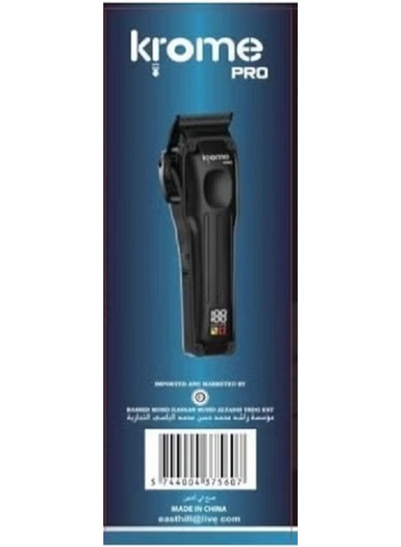 كروم ماكينة قص شعر كهربائية لاسلكية، طقم قص شعر منزلي عالي الأداء، وتشذيب للرجال بأطوال قص مختلفة - Image 3