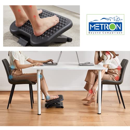 Metron Adjustable Foot Rest for Under Desk – Ergonomic Foot Stool with Anti-Slip Support - Image 4