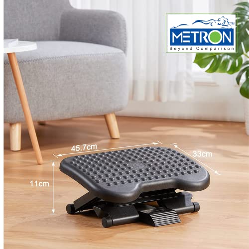 Metron Adjustable Foot Rest for Under Desk – Ergonomic Foot Stool with Anti-Slip Support - Image 5