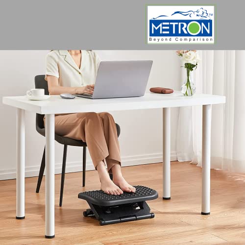 Metron Adjustable Foot Rest for Under Desk – Ergonomic Foot Stool with Anti-Slip Support - Image 3