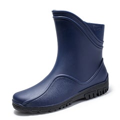 Generic Mens Fashion Waterproof Slip-Resistant Fishing Rain BootsG500-dark blue G500-dark blue 