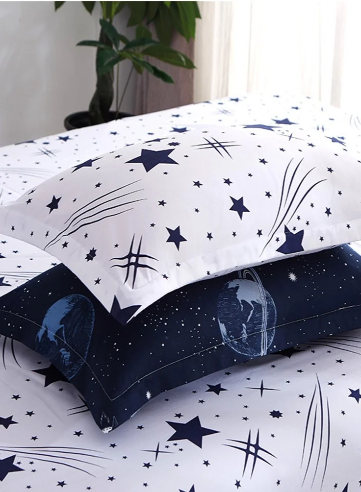 ويزدين 3-Piece Bedding Set Sheet set Comforter Set Luxurious Cotton and Soft Microfiber with 1 Duvet/Quilt Cover And 2 Pillowcases King 2.2m bed (220*240cm)
