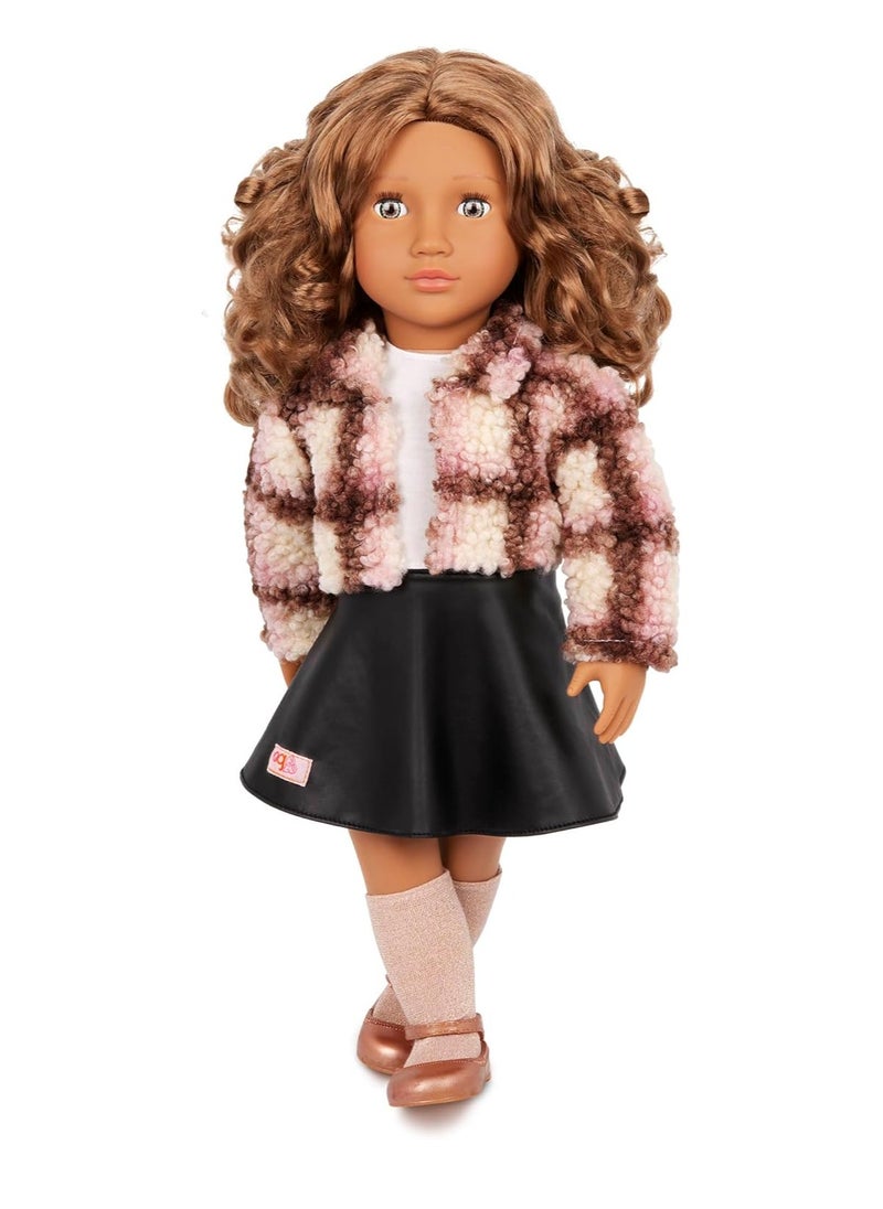 Our Generation - Our Generation - Ana Doll With Plaid Shacket And Leather Skirt - Image 1