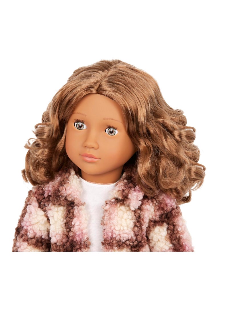 Our Generation - Our Generation - Ana Doll With Plaid Shacket And Leather Skirt - Image 1