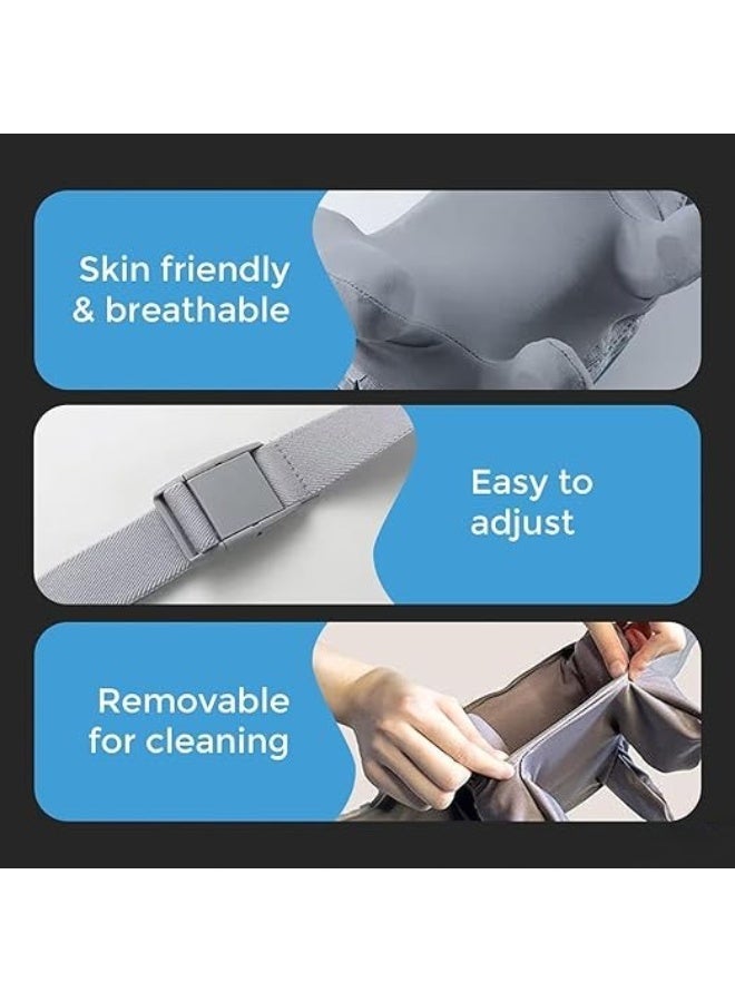 Electric Wearable Neck Massager with Heat 2 Massage Modes 2 Intensity Levels Rechargeable Battery Foldable Hands Free Design for Neck Shoulders Back Waist and Legs - Image 2