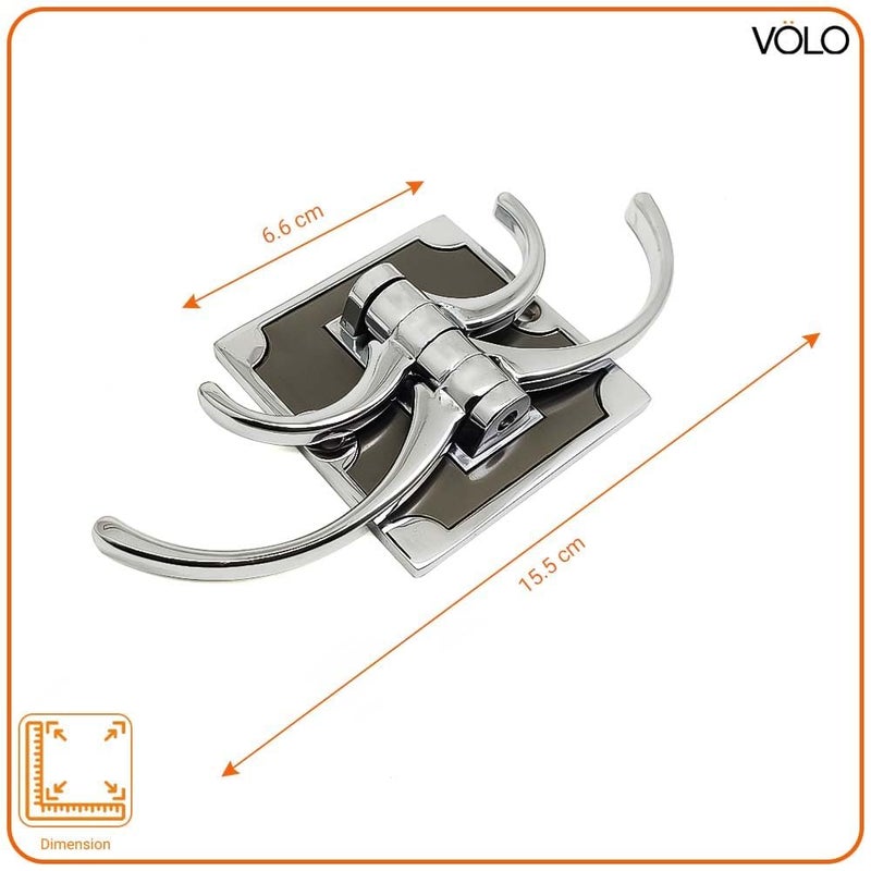 HYDERON 4-Pin Cloth Hanger Hooks - Wall and Door Mounted Hooks for Keys, Clothes, and Towels in Bathroom, Bedroom, and Kitchen | Sturdy and Space-Saving Design | (Pack of 4 Pieces) - Image 2