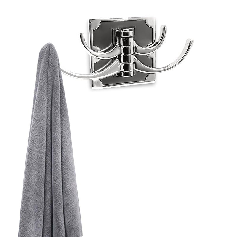 HYDERON 4-Pin Cloth Hanger Hooks - Wall and Door Mounted Hooks for Keys, Clothes, and Towels in Bathroom, Bedroom, and Kitchen | Sturdy and Space-Saving Design | (Pack of 4 Pieces) - Image 4