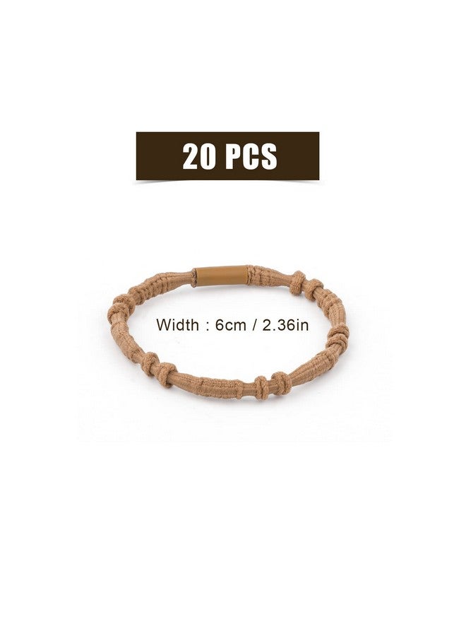 KINBOM 20Pcs Hair Tie Bracelets For Women Men Boho Hair Ties Bracelets Hair Elastics No Damage Ponytail Holders For Thickmediumlong Hair (4 Styles 10 Colors) - Image 2